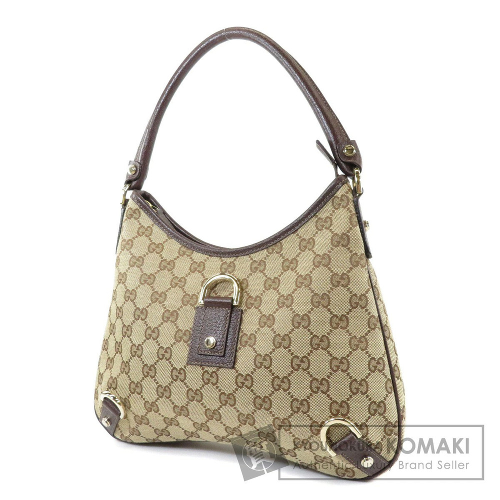 Gucci Monogram Abbey D Ring Hobo bag beige brown canvas